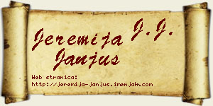 Jeremija Janjuš vizit kartica